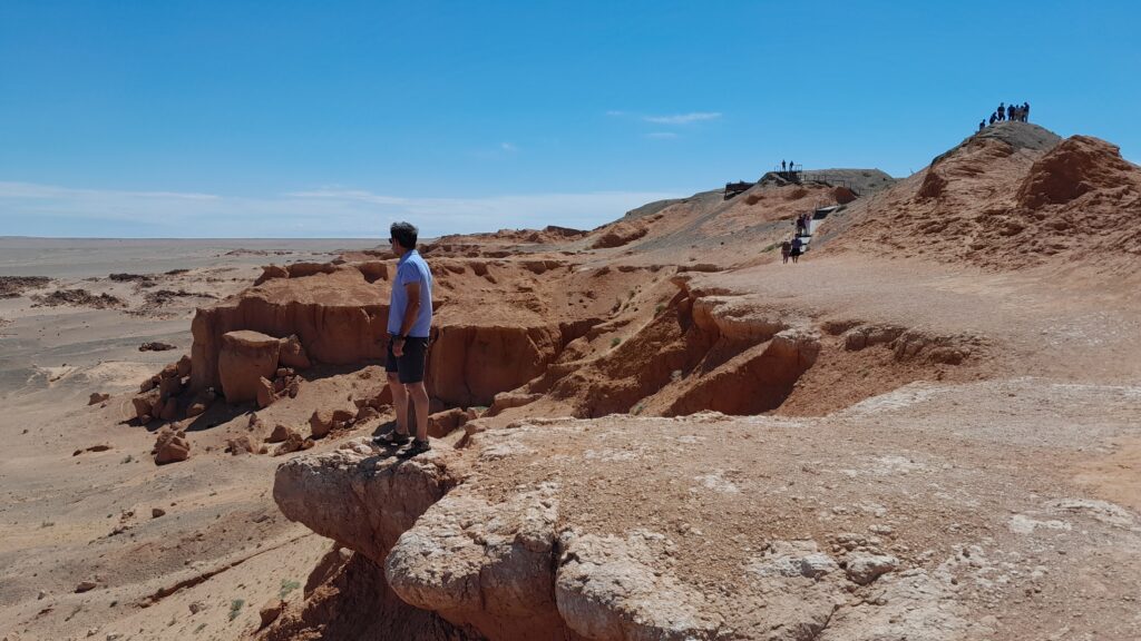 Flaming cliffs in Mongolia