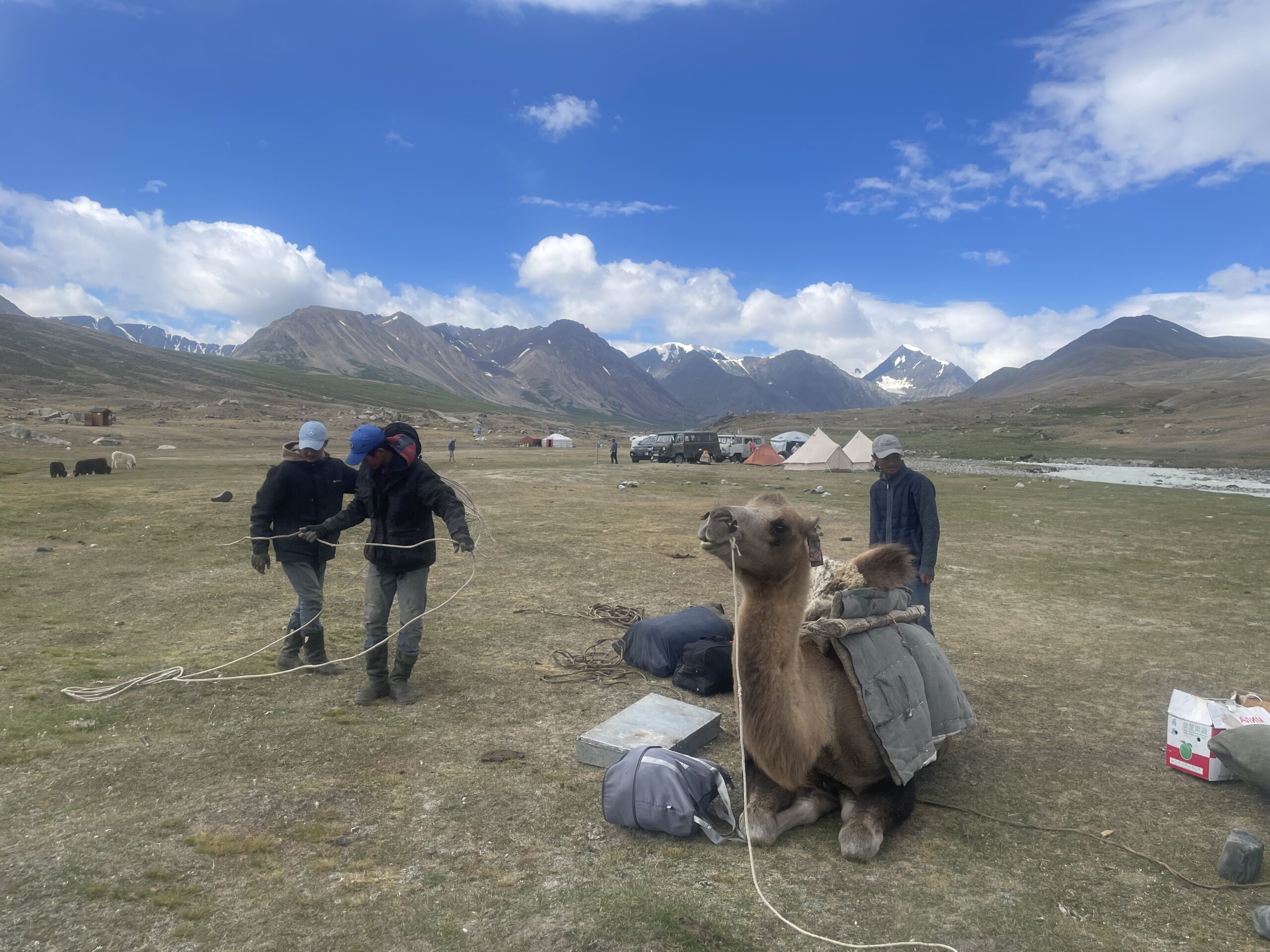 White river valley in western Mongolia