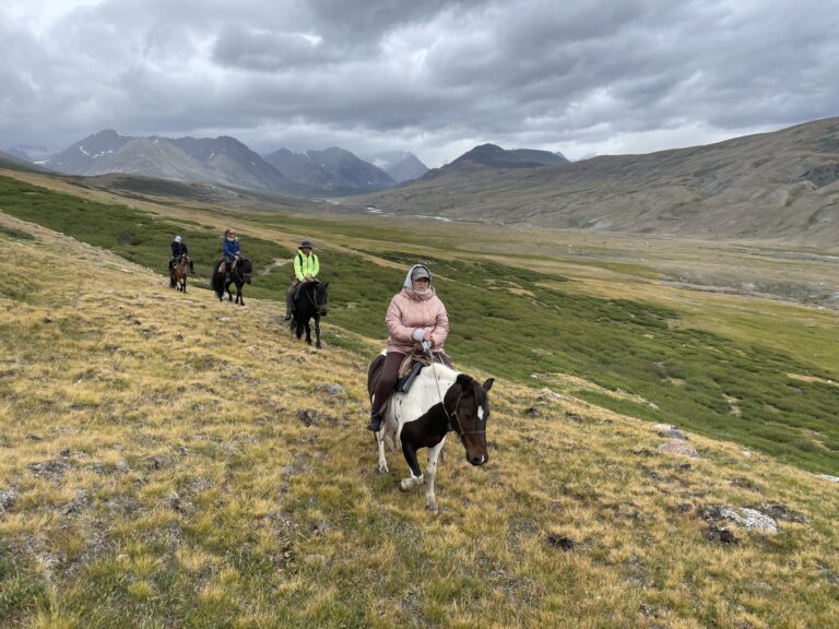 White river valley in western Mongolia