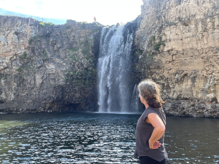 Ulaantsutgalan waterfall in Mongolia